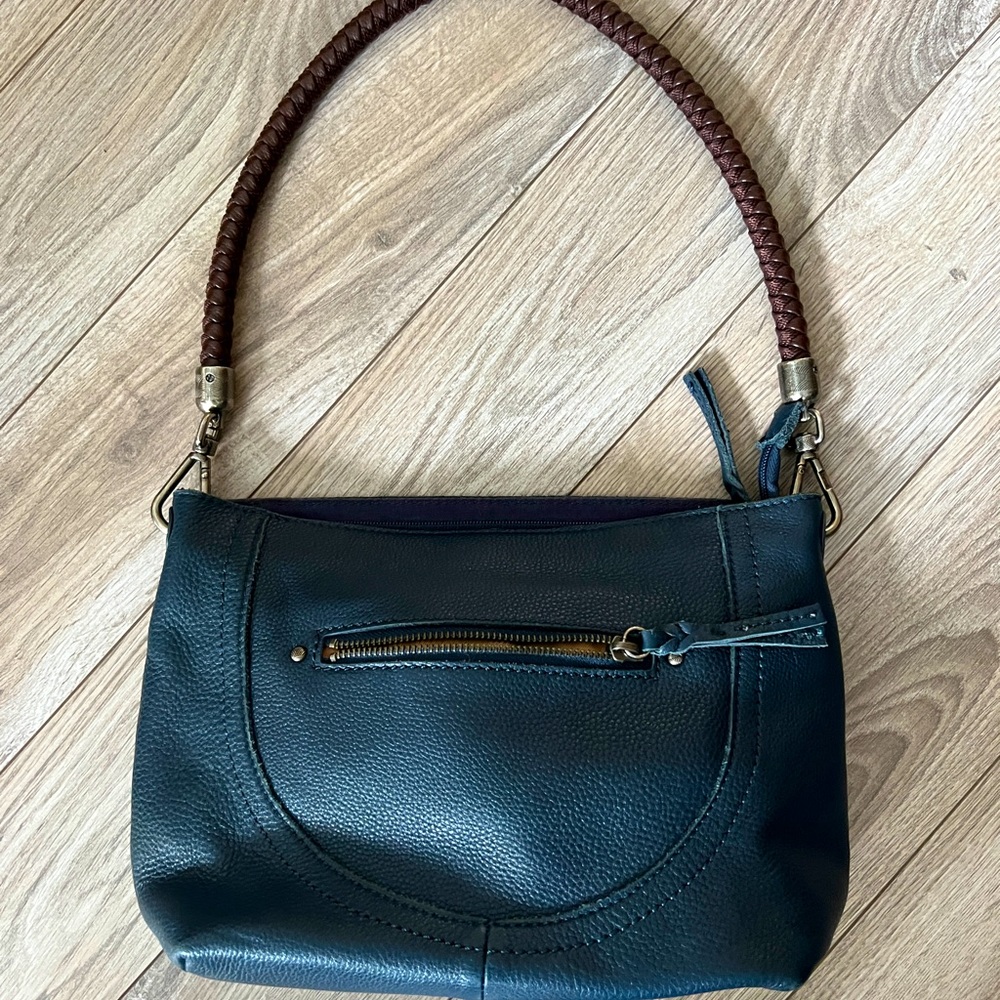 Navy Blue Leather Handbag by THE SAK